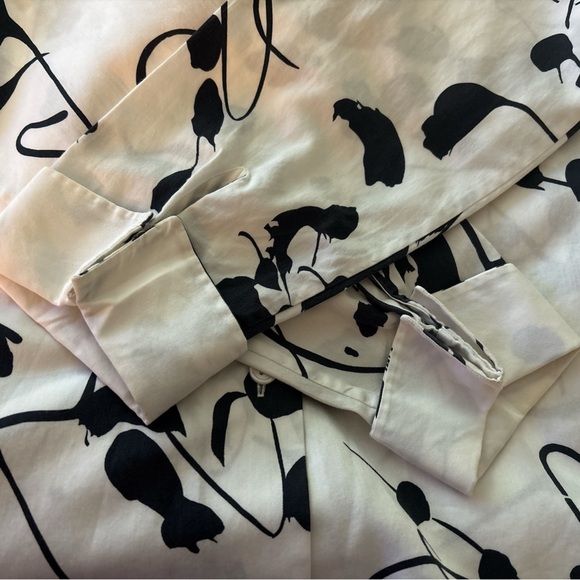 LINDA ALLARD ELLEN TRACY button down cotton shirt, size 12, white and black. - Picture 5 of 6